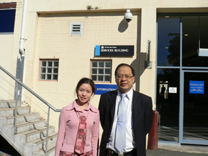 公司外派留学生徐欢(悉尼大学人力资源专业硕士)在国际办公室
