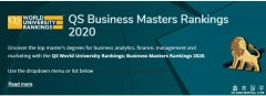 2020年QS世界大学商科排名——金融专业排名