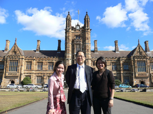 公司外派留学生徐欢（悉尼大学人力资源专业硕士）在国际办公室
