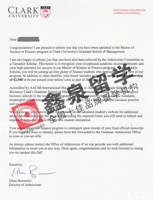 克拉克大学硕士申请条件