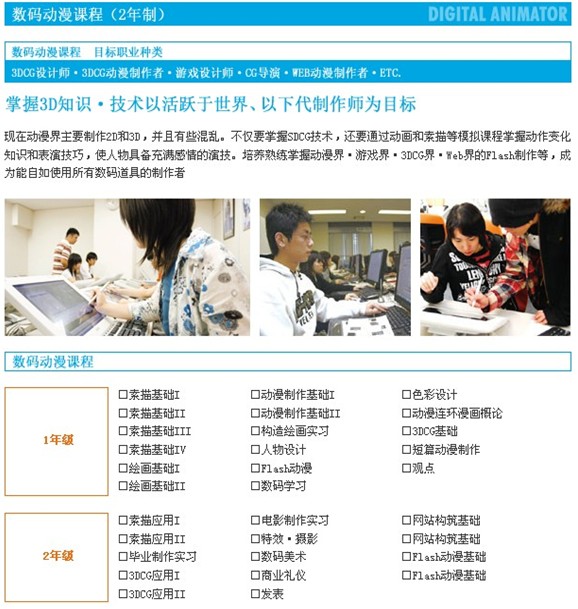 东京动漫高等专科学校动漫专业申请要求