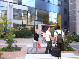 麦考里大学学生课间休息